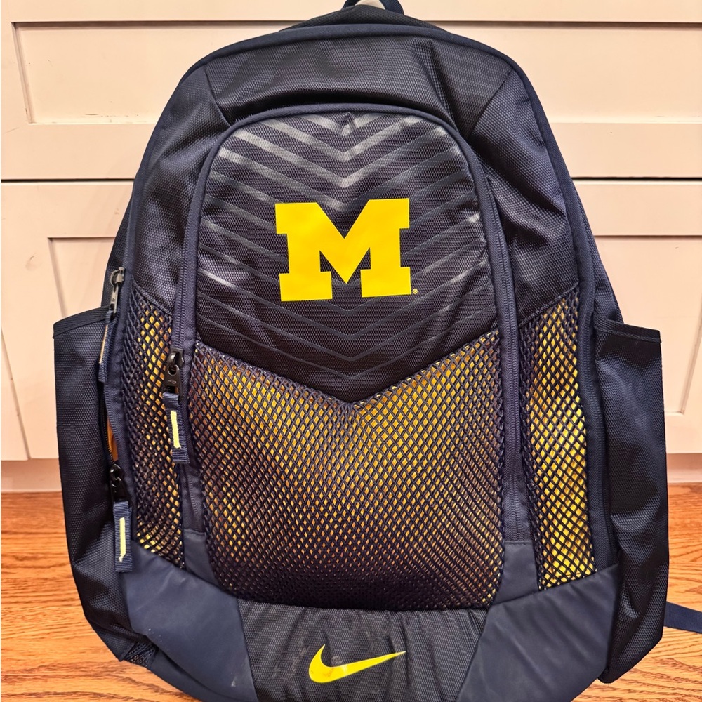 Nike Blue and Yellow Men's Backpack